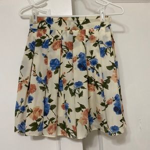 flower mini skirt